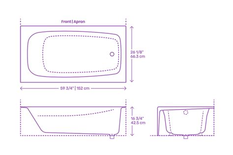 alcove bathtub sizes